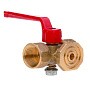 Кран латунный шаровой 11Б18бк(ф)2 DN 15 PN 16 под манометр G1/2''хG1/2'' с контрольным фланцем муфта-муфта рычаг Пензапромарматура купить в Москве | "Проконсим"