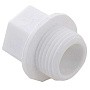 Заглушка резьбовая ПП  3/4'' PN 25 с наружной резьбой белая VALFEX 