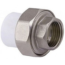 Акция! Муфта комбинированная ПП 32-1/2'' PN 25 разъёмная с внутренней резьбой белая PlasticPro  (251240406) со склада Проконсим в Москве