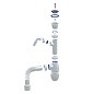 Сифон для мойки Unicorn В320V, 40х50 гибкий отвод, 1 1/2'' х40 чаша из нержавеющей стали с отводом для стиральной машины купить в Москве | "Проконсим"