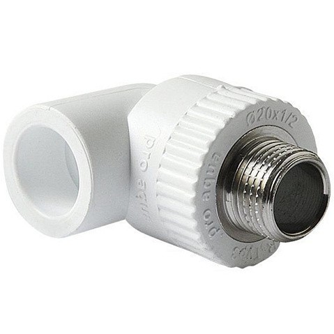 Угольник комбинированный ПП 32-1/2'' PN 25 с наружной резьбой белый Pro Aqua PA27015 купить в Москве | "Проконсим"