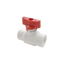 Краны шаровые ПП DN 20-25 PN 25 полупроходные белые с красной ручкой Valfex купить в Москве | "Проконсим"