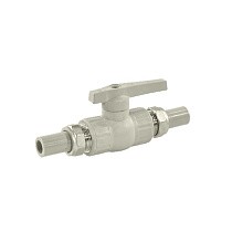 Краны шаровые ПП DN 20-32 PN 25 с двусторонним разъемным соединением серые Valfex купить в Москве | "Проконсим"