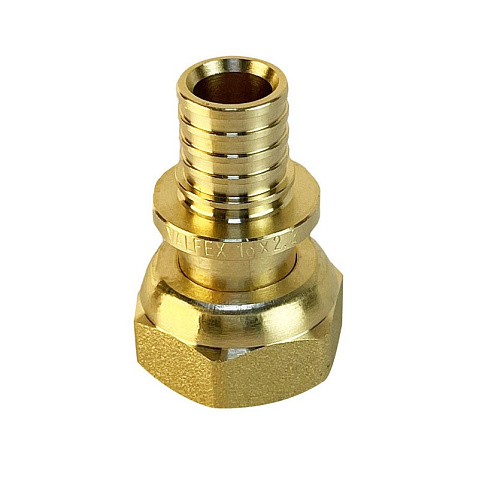 Муфта латунная для PEX труб 16-1/2'' PN 16 S-2,2мм переходная  с накидной гайкой Valfex VF.422.AF купить в Москве | "Проконсим"
