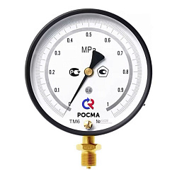  Манометр Росма ТМ-610 РМТИ.00 точных измерений, 150мм, 0-40кгс/см2, резьба M20x1,5 радиальный, класс точности 0.6 (930091504) со склада Проконсим в Москве