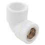 Угольник комбинированный ПП 25-3/4'' PN 25 с внутренней резьбой белый РТП 10793