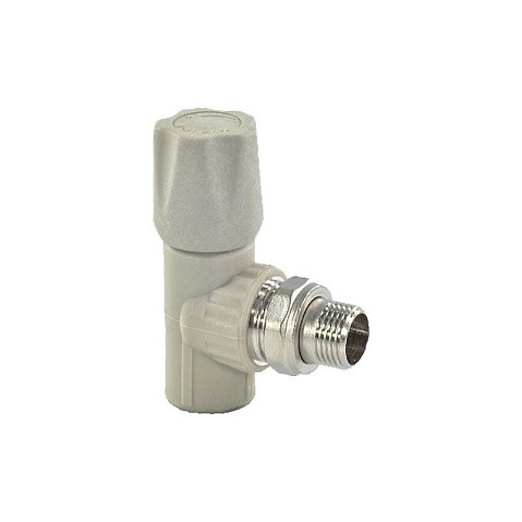 Вентиль для радиатора угловой VALFEX 20 PN 25 G-1/2'' серый купить в Москве | "Проконсим"