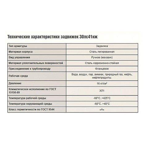 Задвижка стальная 30лс41нж DN 80 PN 16 класс ''А'' исполнение ХЛ1, L=210мм САЗ АВАНГАРД купить в Москве | "Проконсим"