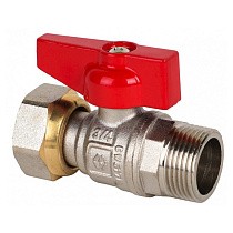 Краны латунные шаровые DN 15-20 PN 40 никелированные бабочка штуцер-накидная гайка MVI BV.531 купить в Москве | "Проконсим"