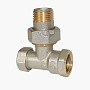Клапан запорно-регулирующий Raditec DN 15 PN 16 угловой G1/2'' Kvs = 1,46 м3/ч для радиатора, 120гр.