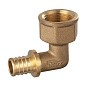 Угольник латунный для PEX DN 25 с внутренней резьбой  3/4'' под надвижную гильзу PLP купить в Москве | "Проконсим"