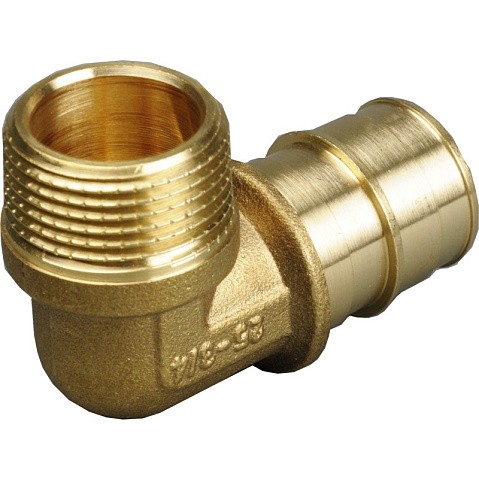 Угольник латунный для PEX труб 20-1/2'' PN 10 OP под надвижную гильзу с наружной резьбой ONE PLUS купить в Москве | "Проконсим"