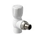 Краны шаровые ПП DN 20-25 PN 25 для радиатора угловые белые Pro Aqua купить в Москве | "Проконсим"