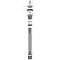 Сифон гофрированный Unicorn D220Р, 40х50 гибкий отвод, 1 1/2'' х40 пластиковая чашка, 800мм купить в Москве | "Проконсим"