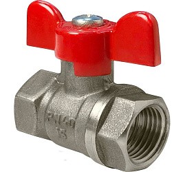  Латунный шаровой кран Ду20 Ру40 Valfex VF.217.NB1.034.DP 11Б27фт1М ВР-ВР, проход , бабочка. (111101534) со склада Проконсим в Москве