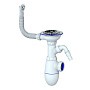 Сифон для мойки Unicorn В431VP, без отвода, 3 1/2'' х40 с отводом для стиральной машины, круглый перелив купить в Москве | "Проконсим"