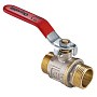 Кран латунный шаровой MVI AquaHit BV.316.04 DN 15 PN 25 рычаг штуцер-штуцер полнопроходной никелированный