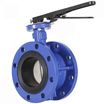Затворы чугунные дисковые DN 50-200 PN 10(16) фланцевые с чугунным диском рычаг СибЗТА купить в Москве | "Проконсим"