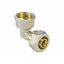 Угольник латунный для PEX труб 16-1/2'' PN 10 обжимной никелированный Valfex VF.352.N  купить в Москве | "Проконсим"