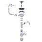 Сифон для мойки Unicorn В430V, без отвода, 3 1/2'' х40 с отводом для стиральной машины, прямоугольный перелив купить в Москве | "Проконсим"