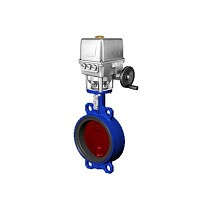 Затвор дисковый поворотный DN 300 PN 16 межфланцевый с диском из чугуна с электроприводом Tecfly VPI 4448 купить в Москве | "Проконсим"