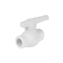Краны шаровые ПП BASE DN 20-63 PN 25 белые PlasticPro купить в Москве | "Проконсим"