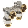Узел нижнего подключения DN 20 угловой двухтрубный 20-1/2'' никелированный с ниппелем штуцерхштуцер РИДАН 003L0398R купить в Москве | "Проконсим"