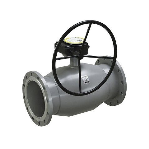 Кран стальной шаровой цельносварной LD Regula, DN 125 PN 16, 350мм, стандартнопроходной, фланцевый с редуктором купить в Москве | "Проконсим"
