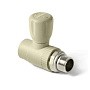 Кран шаровой для радиатора ПП 20-1/2'' PN 25 прямой с американкой серый