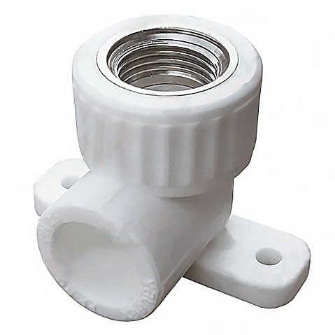 Угольник установочный ПП 25-1/2'' PN 25 с внутренней резьбой белый VALFEX  купить в Москве | "Проконсим"