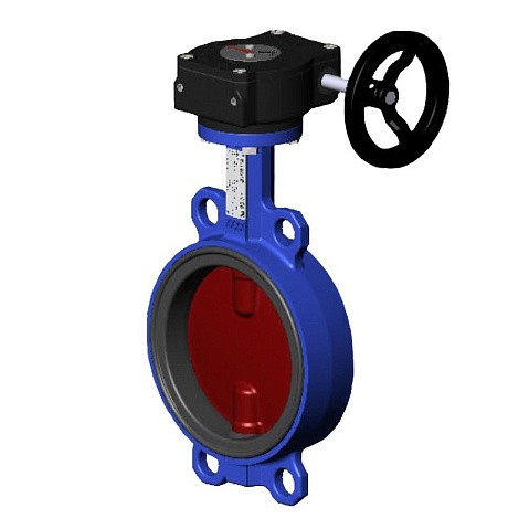 Затвор дисковый поворотный DN 150 PN 16 межфланцевый с диском из чугуна уплотнение-EPDM редуктор Tecofi VPI4448 купить в Москве | "Проконсим"