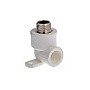 Угольник установочный ПП 25-1/2'' с наружной резьбой белый Политэк