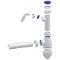 Сифон для умывальника Unicorn А510V, 40х40 прямой отвод, 1 1/2'' х40 с отводом для стиральной машины преходник 40х32 купить в Москве | "Проконсим"
