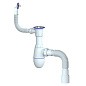 Сифон для мойки Unicorn В423, 40х50 гибкий отвод, 1 1/2'' х40 чаша из нержавеющей стали, круглый перелив, со смещением купить в Москве | "Проконсим"