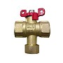 Кран латунный шаровой Пензапромарматура DN15 PN16 G1/2'' с фильтром никелированный полнопроходной муфта-муфта бабочка купить в Москве | "Проконсим"