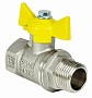 Кран латунный шаровой газовый 11Б27фт1М DN 20 PN 40 никелированный бабочка муфта-штуцер Valfex.278 Standart ГОСТ Р 59553 купить в Москве | "Проконсим"