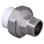 Муфта комбинированная ПП 25-3/4'' PN 25 разъёмная с наружной резьбой белая VALFEX 