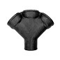 Крестовина ЧК (чугунная канализация) косая 45гр. Дн 100-100-100 купить в Москве | "Проконсим"