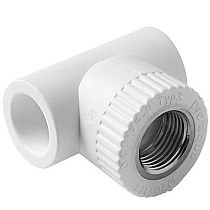 Тройник комбинированный ПП 32-1/2'' PN 25 с внутренней резьбой белый Pro Aqua PA24015 купить в Москве | "Проконсим"
