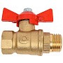 Кран латунный шаровой 11Б27фт1М DN 15 PN 40 бабочка муфта-штуцер Valfex.218 DeltaPro купить в Москве | "Проконсим"