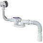 Сифон для ванны Unicorn S102, 40х50 гибкий отвод, 1 1/2'' х40 чаша из нержавеющей стали, круглый перелив купить в Москве | "Проконсим"