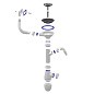 Сифон для мойки Unicorn B430VP, без отвода, 3 1/2'' х40 с отводом для стиральной машины, прямоугольный перелив купить в Москве | "Проконсим"