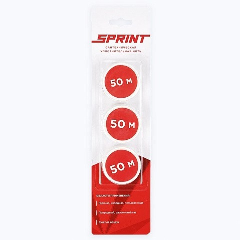Уплотнительная нить Sprint набор катушек 3х50м, блистер купить в Москве | "Проконсим"