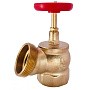 Клапан пожарный латунный КПЛ DN 65 PN 16 угловой 125гр. муфта-штуцер с удлиненным шпинделем Апогей купить в Москве | "Проконсим"