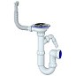 Сифон для мойки Unicorn Y431V, 3 1/2'' х40 без отвода, чаша из нержавеющей стали с отводом для стиральной машины, круглый перелив купить в Москве | "Проконсим"