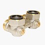 Узел нижнего подключения Vekotrim DN 15 PN 10 угловой двухтрубный20-3/4'' c накидной гайкой, муфта купить в Москве | "Проконсим"