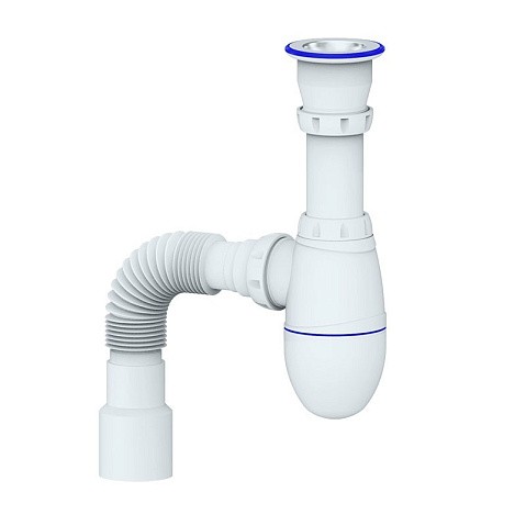 Сифон для мойки Unicorn В220, 40х50 гибкий отвод, 1 1/2'' х40 чаша из нержавеющей стали купить в Москве | "Проконсим"