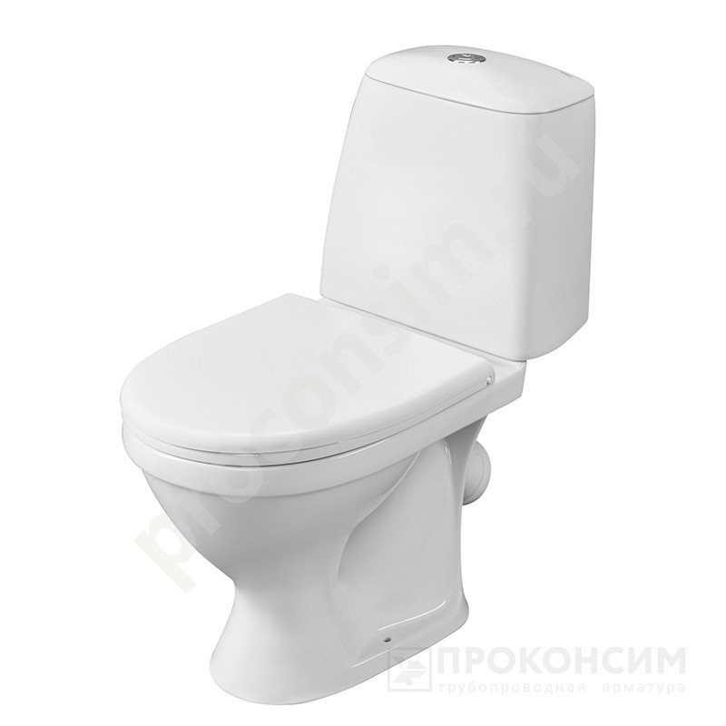 Цена по запросу.  Под заказ. Унитаз-компакт Santeri Соната косой выпуск (461100000) со склада Проконсим в Москве