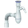 Сифон для мойки Unicorn В320VР, 40х50 гибкий отвод, 1 1/2'' х40 пластиковая чаша с отводом для стиральной машины купить в Москве | "Проконсим"