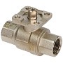 Краны латунные шаровые двухходовые DN 15-50 PN 25-40 никелированные под привод РИДАН AMZ-112R купить в Москве | "Проконсим"
